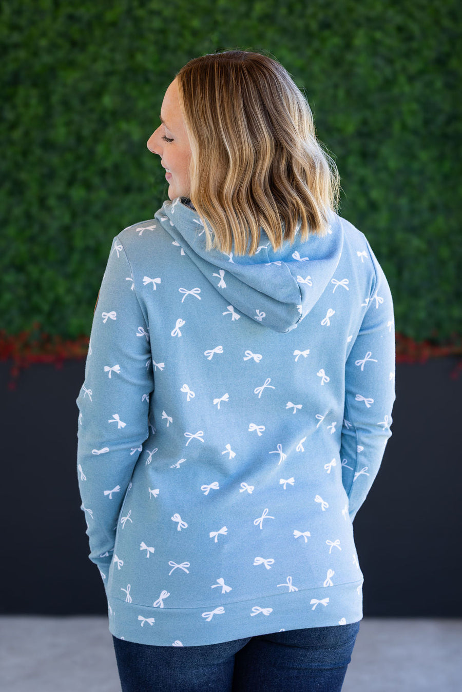 WAREHOUSE Ashley Hoodie - Teal Ribbons