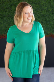 WAREHOUSE Sarah Ruffle Short Sleeve - Green