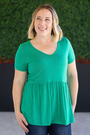 WAREHOUSE Sarah Ruffle Short Sleeve - Green
