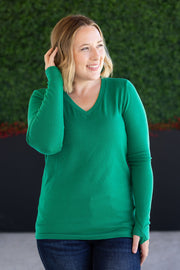 WAREHOUSE Leah Long Sleeve Top - Green