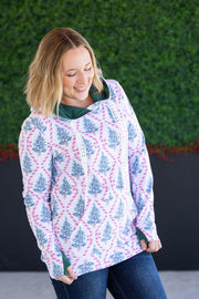 WAREHOUSE Hailey Pullover Hoodie - Candy Cane Lane