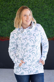 WAREHOUSE Ashley Hoodie - Green Ribbons