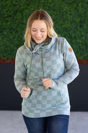 WAREHOUSE Ashley Hoodie - Olive Checkers