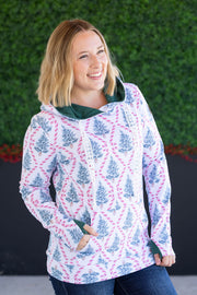 WAREHOUSE Hailey Pullover Hoodie - Candy Cane Lane