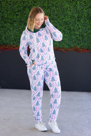 WAREHOUSE Hailey Pullover Hoodie - Candy Cane Lane