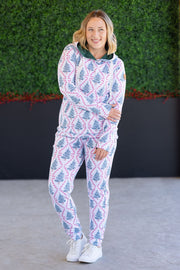 WAREHOUSE Hailey Pullover Hoodie - Candy Cane Lane