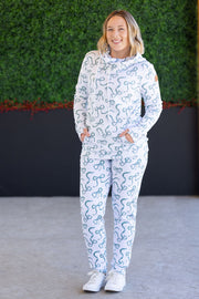 WAREHOUSE Ashley Hoodie - Green Ribbons