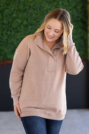 WAREHOUSE Jesse Vintage Wash Snap Pullover - Tan