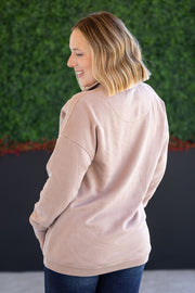 WAREHOUSE Jesse Vintage Wash Snap Pullover - Tan