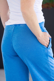 WAREHOUSE Wide Leg Vintage Wash Bottoms - Winter Blue