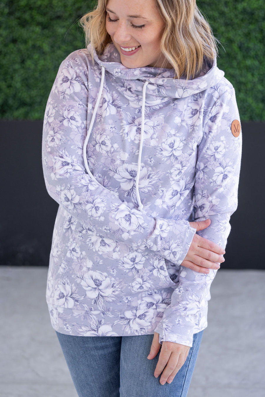 WAREHOUSE Ashley Hoodie - Vintage Grey Floral