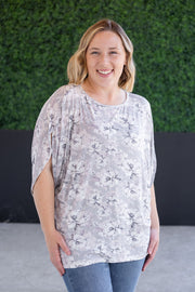 WAREHOUSE Darcy Dolman - Vintage Grey Floral