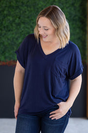 WAREHOUSE Sierra Pocket Top - Navy