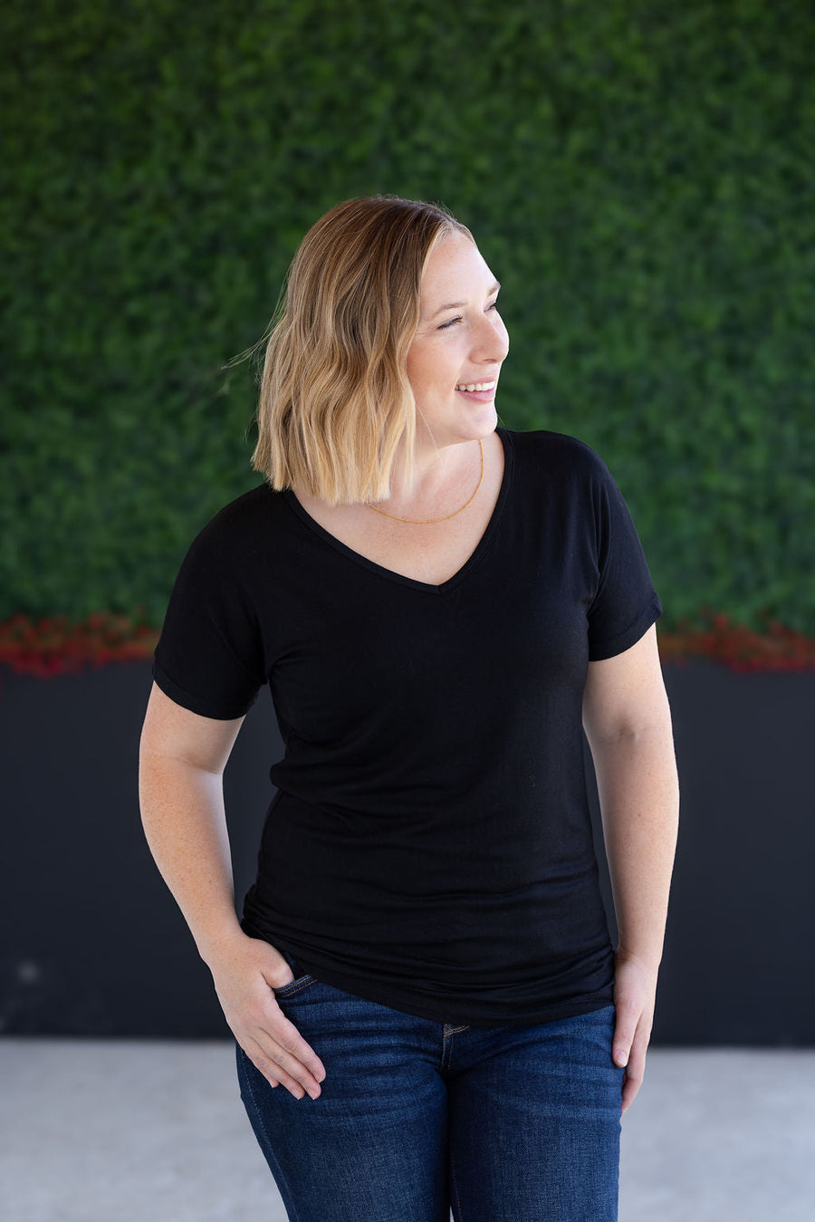 WAREHOUSE Chloe Cozy Tee - Black