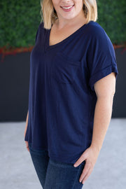 WAREHOUSE Sierra Pocket Top - Navy