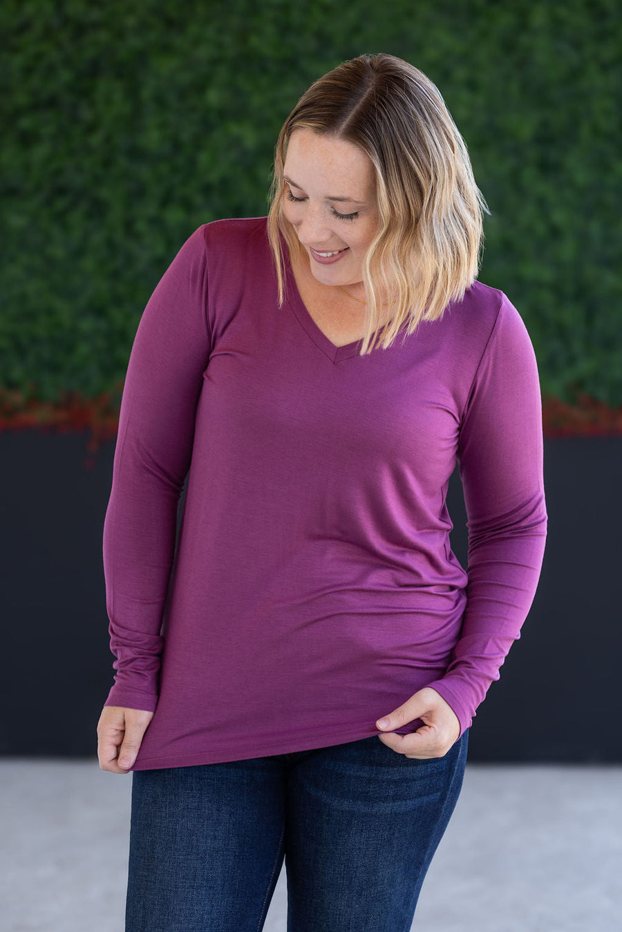 WAREHOUSE Larissa Long Sleeve - Mulberry