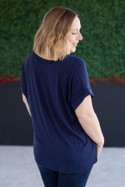 WAREHOUSE Sierra Pocket Top - Navy