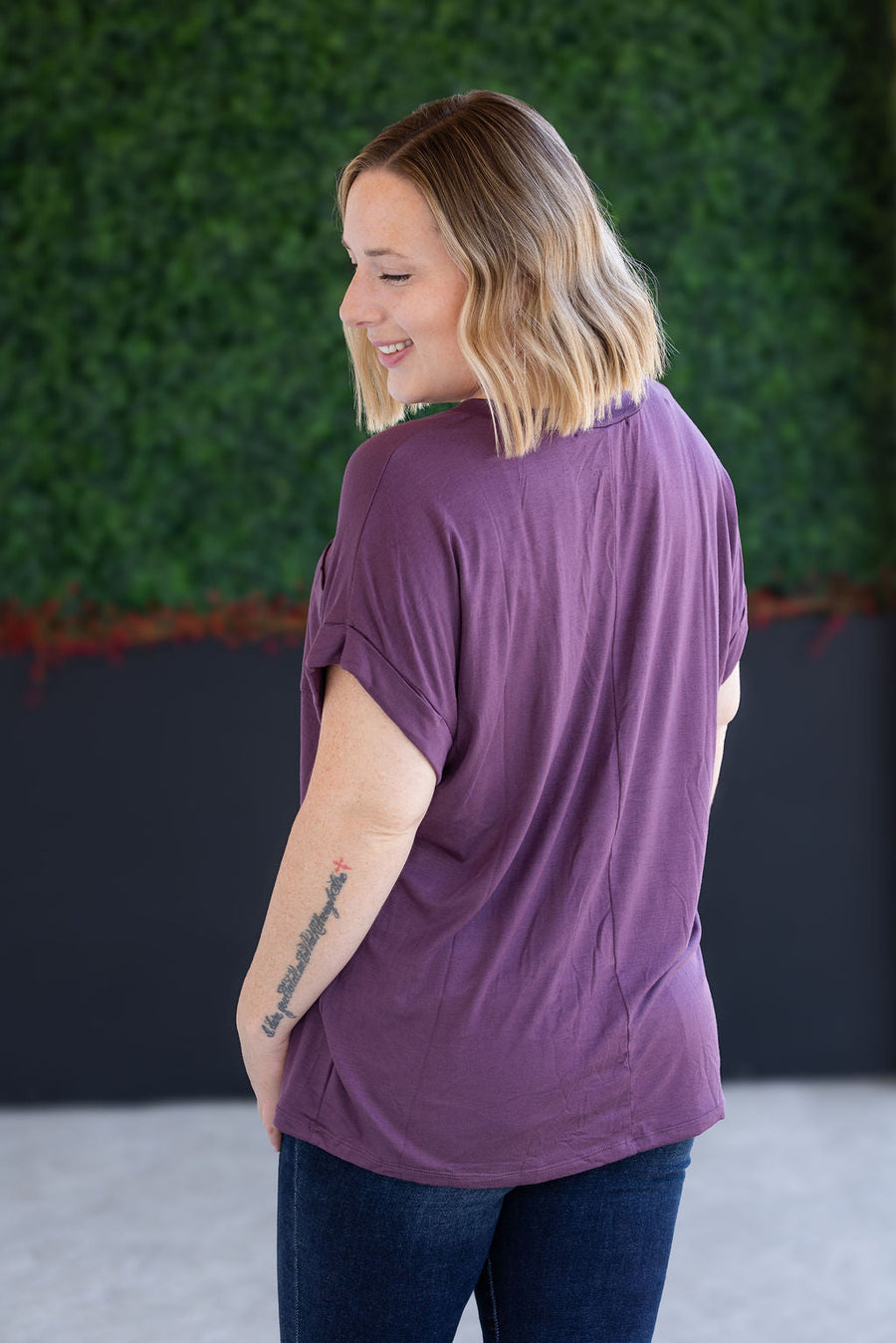 WAREHOUSE Sierra Pocket Top - Plum