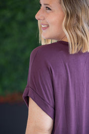 WAREHOUSE Sierra Pocket Top - Plum