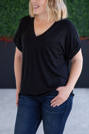 WAREHOUSE Sierra Pocket Top - Black