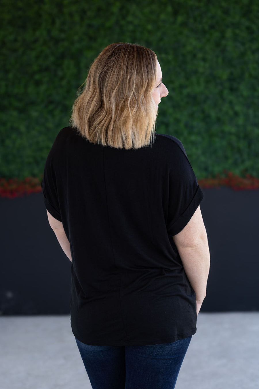 WAREHOUSE Sierra Pocket Top - Black