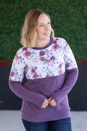 WAREHOUSE Natalie Pullover - Burgundy Bloom and Plum