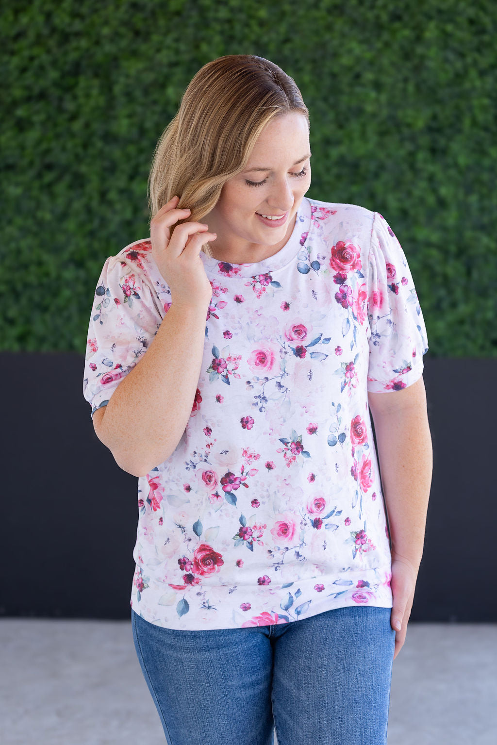 WAREHOUSE Katie Cozy Top - Pink Bloom