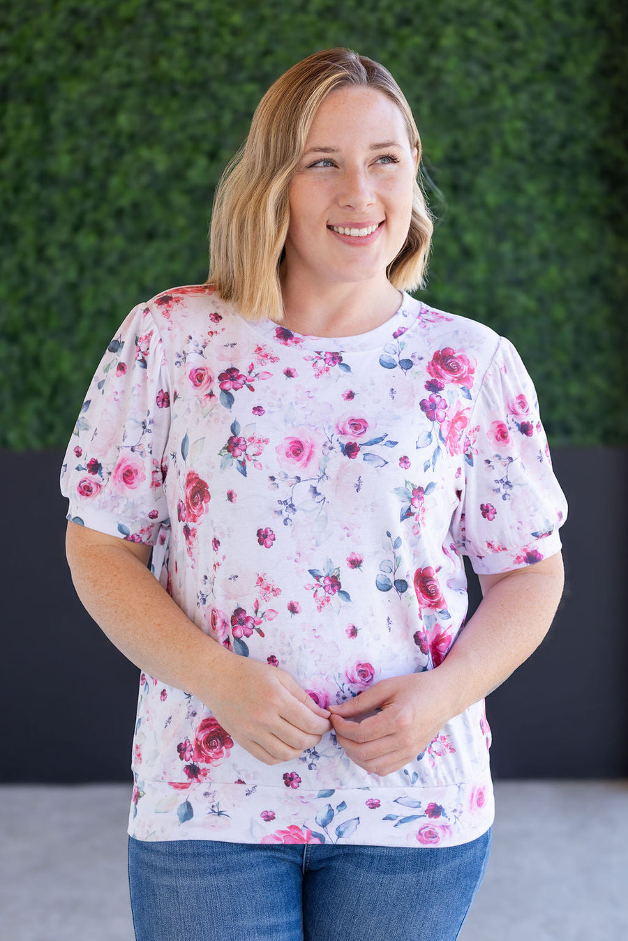 WAREHOUSE Katie Cozy Top - Pink Bloom