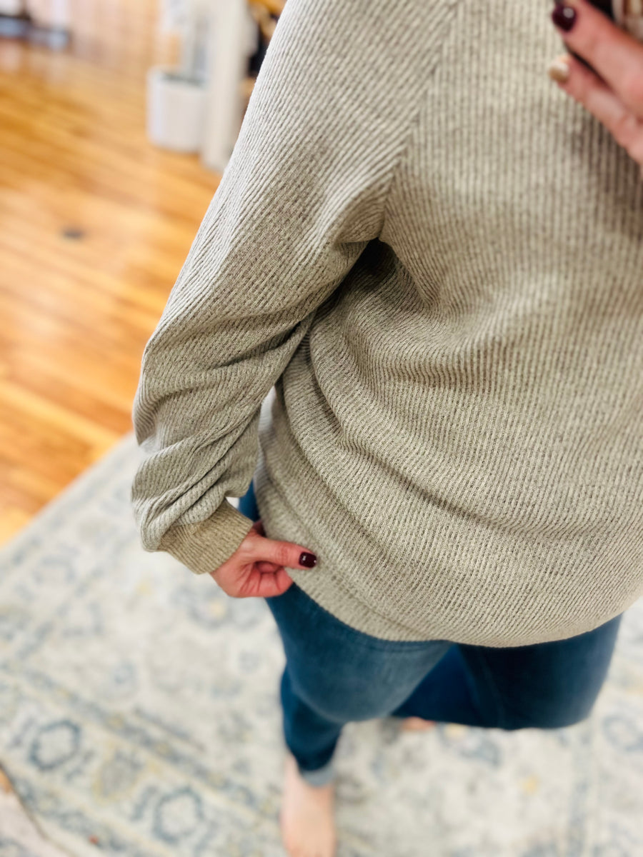Half Button Up- Latte FINAL SALE