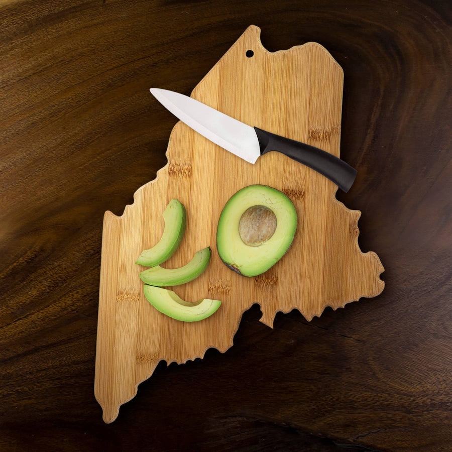 Maine State-Shaped Bamboo Serving & Cutting Board