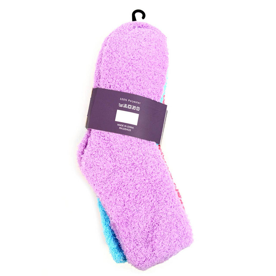 Women's Solid Bright Color Warm Fuzzy Socks