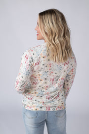 WAREHOUSE Blair Long Sleeve Top - Wildflower Gardens