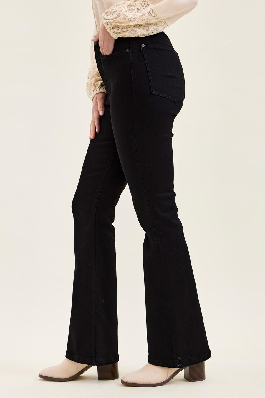 Tummy Control Bootcut- Jet Black