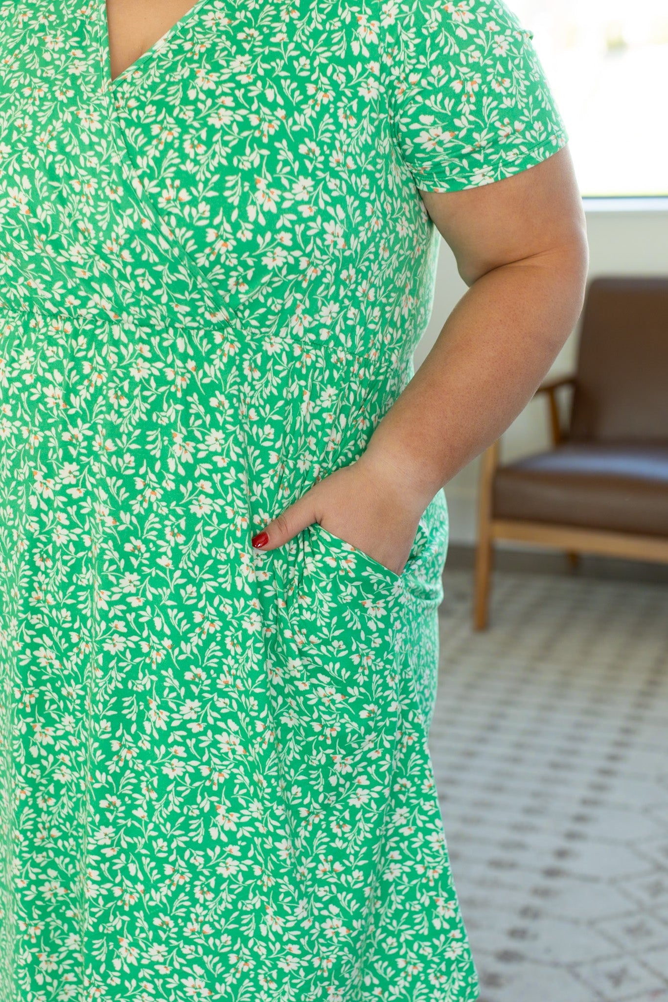 IN STOCK Tinley Dress - Green Floral FINAL SALE