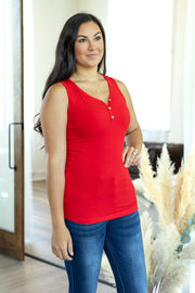 IN STOCK Addison Henley Tank - Red FINAL SALE