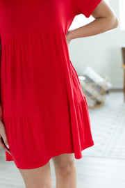 Ruffle Dress - Red FINAL SALE