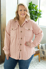 Cable Knit Jacket - Blush Pink FINAL SALE