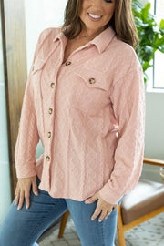 Cable Knit Jacket - Blush Pink FINAL SALE