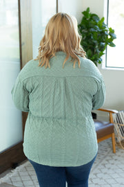 Cable Knit Jacket - Sage FINAL SALE