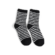 Black & White Fuzzy Socks- 3 Pair Set