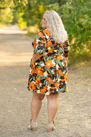 WAREHOUSE Taylor Dress - Bold Olive Floral FINAL SALE