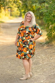 WAREHOUSE Taylor Dress - Bold Olive Floral FINAL SALE
