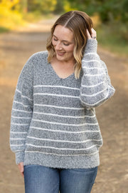 WAREHOUSE Cozy Striped Sweater - Black