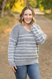 WAREHOUSE Cozy Striped Sweater - Black