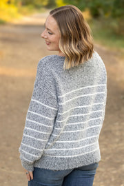 WAREHOUSE Cozy Striped Sweater - Black