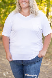 WAREHOUSE Sophie Pocket Tee - White | Women's Short Sleeve