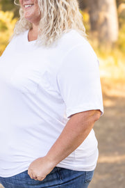 WAREHOUSE Sophie Pocket Tee - White | Women's Short Sleeve