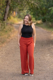 WAREHOUSE Presley Palazzo Pants - Brick