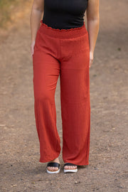 WAREHOUSE Presley Palazzo Pants - Brick
