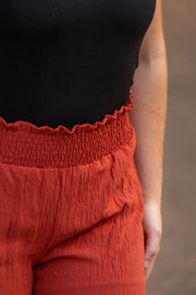 WAREHOUSE Presley Palazzo Pants - Brick